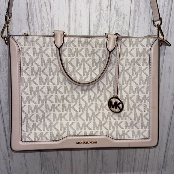 Michael Kors Large Jessie Bag Pink Ivory - Picture 2 of 12